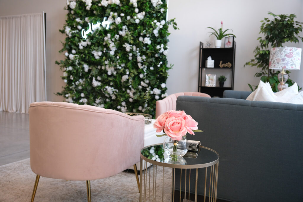 Sitting area the studio at pro do blow dry bar