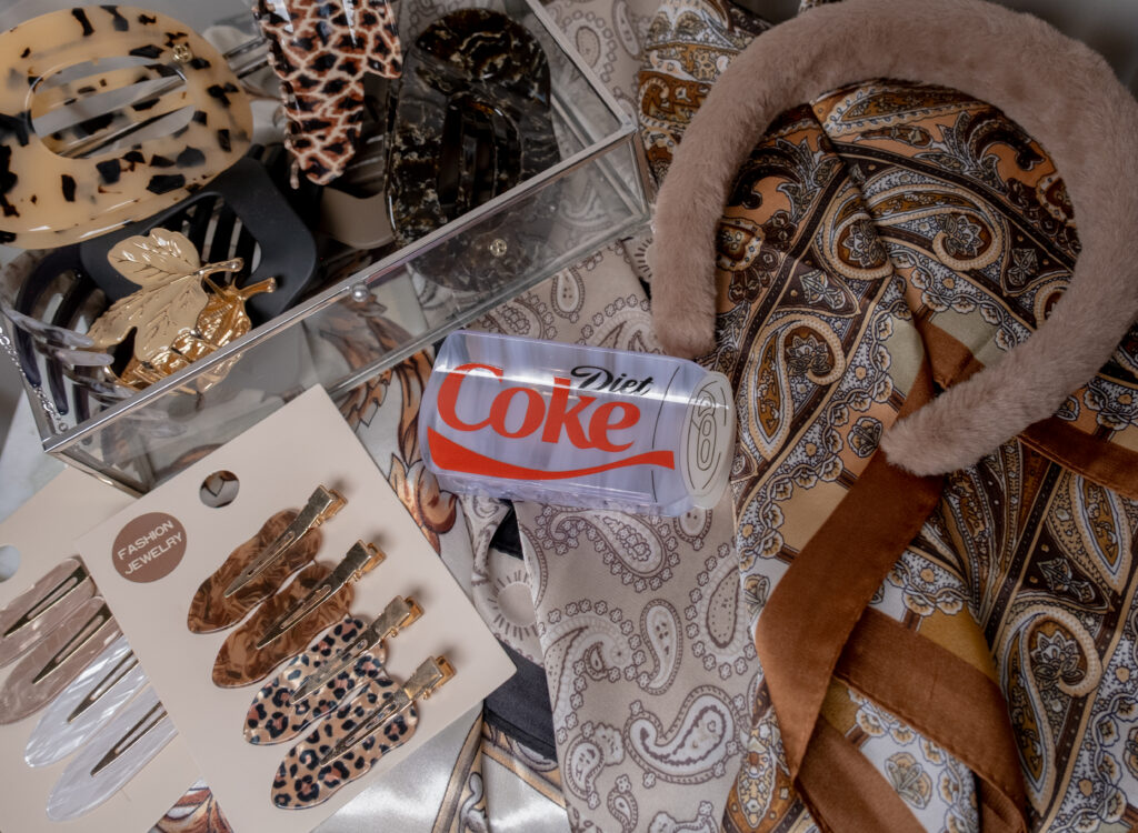 Fall hair accessories including claw clips, barrettes, headbands and scarves